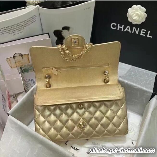 Unique Discount Chanel classic handbag Lambskin & gold Metal A01112 gold