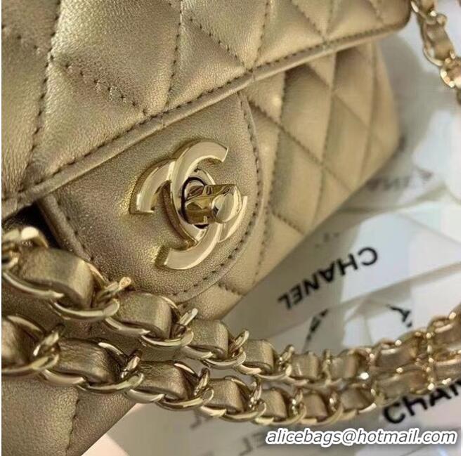 Unique Discount Chanel classic handbag Lambskin & gold Metal A01112 gold