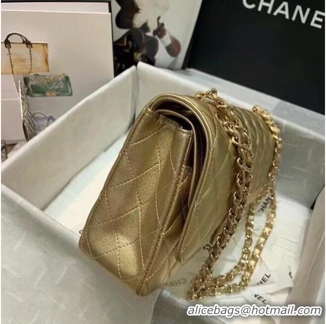 Unique Discount Chanel classic handbag Lambskin & gold Metal A01112 gold