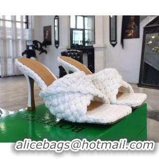 Low Price Bottega Veneta Stretch Woven Raffia High-Heel Sandals 9cm 010501 White