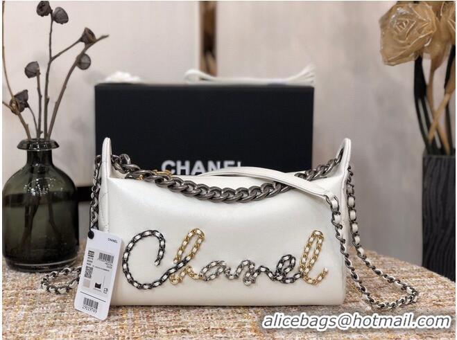 Top Grade Chanel Original Leather Chain Shoulder Bag 1178 White