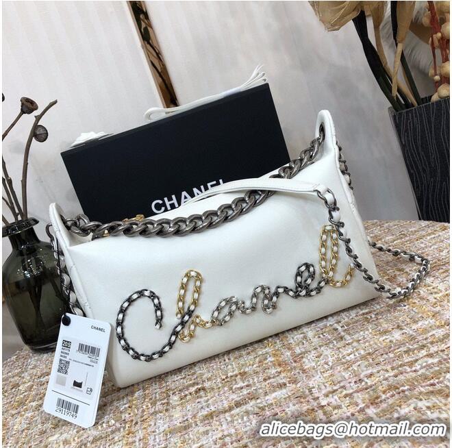 Top Grade Chanel Original Leather Chain Shoulder Bag 1178 White