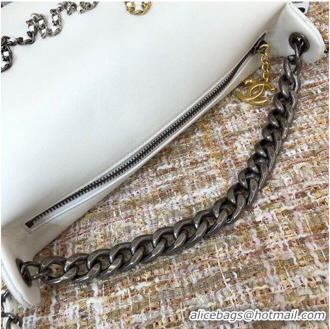 Top Grade Chanel Original Leather Chain Shoulder Bag 1178 White