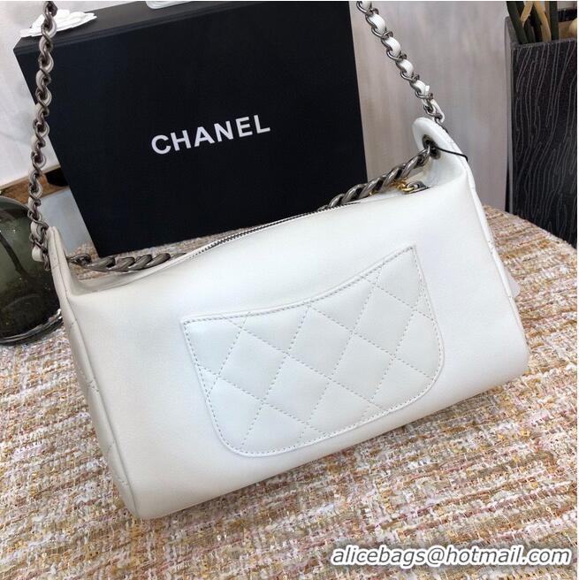 Top Grade Chanel Original Leather Chain Shoulder Bag 1178 White