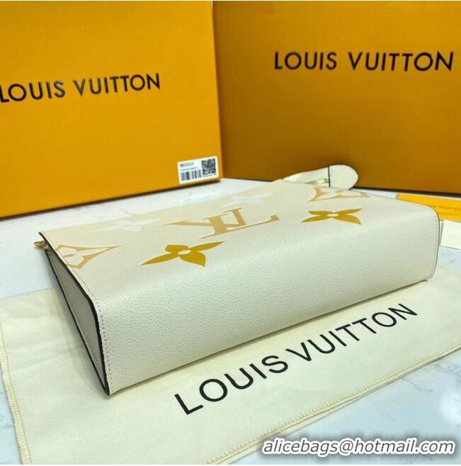 Hot Sell Louis Vuitton Monogram Empreinte POCHETTE VOYAGE MM M80504 Cream & Saffron