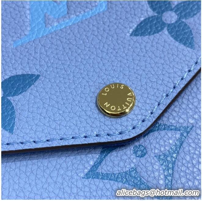 Well Crafted Louis Vuitton Monogram Empreinte FELICIE POCHETTE M80498 Summer Blue