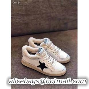 Well Crafted Golden Goose Super-Star Sneakers in Shearling and Calfskin G1846