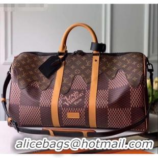 Good Product Louis Vuitton X Nigo Damier Monogram Canvas Keepall 50 Bag M49982 2020