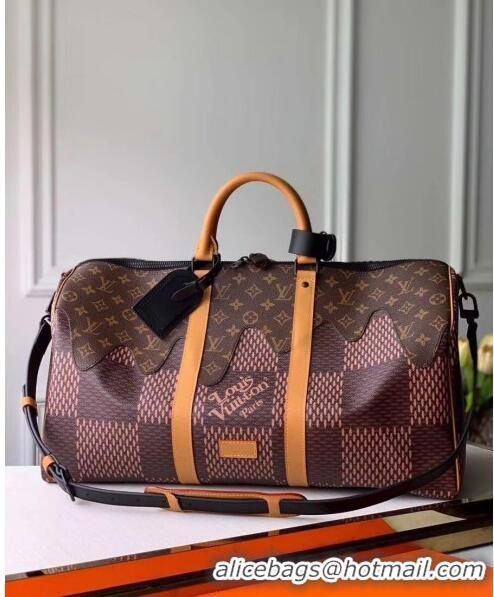 Good Product Louis Vuitton X Nigo Damier Monogram Canvas Keepall 50 Bag M49982 2020