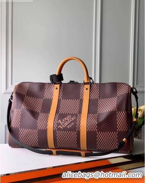 Good Product Louis Vuitton X Nigo Damier Monogram Canvas Keepall 50 Bag M49982 2020