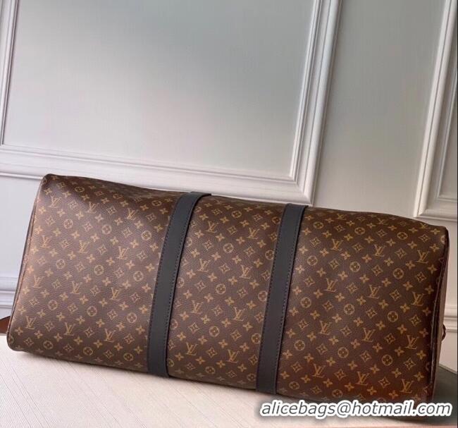 Unique Grade Louis Vuitton Keepall Bandouliere 50 Travel Bag in Brown Monogram Canvas M56856 2020