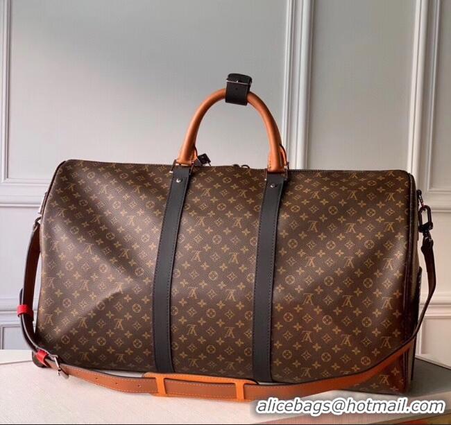 Unique Grade Louis Vuitton Keepall Bandouliere 50 Travel Bag in Brown Monogram Canvas M56856 2020