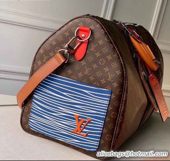 Unique Grade Louis Vuitton Keepall Bandouliere 50 Travel Bag in Brown Monogram Canvas M56856 2020