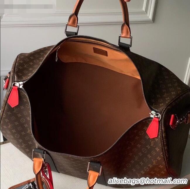 Unique Grade Louis Vuitton Keepall Bandouliere 50 Travel Bag in Brown Monogram Canvas M56856 2020