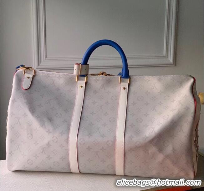 Discount Louis Vuitton LV x NBA Basketball Keepall Bag in Monogram Canvas M45586 White 2020