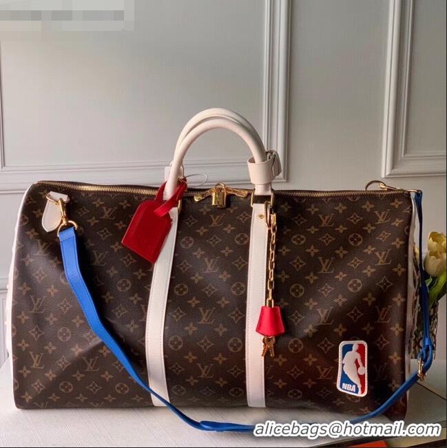 Inexpensive Louis Vuitton LV x NBA Basketball Keepall Bag in Monogram Canvas M45587 Brown 2020