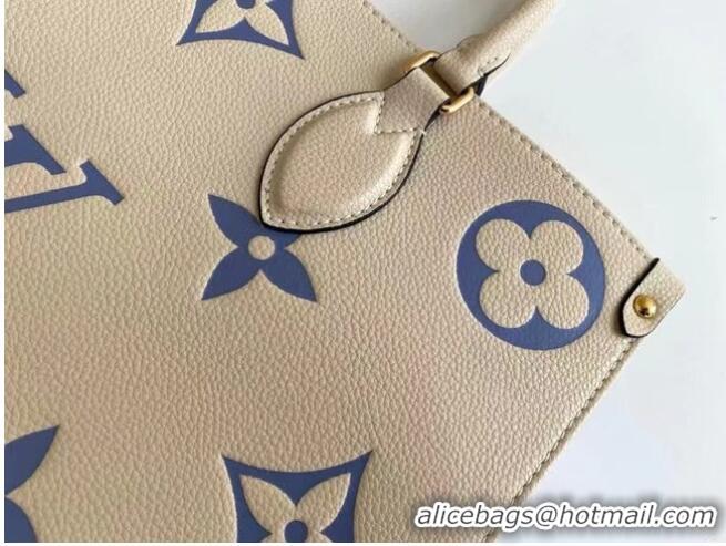 Well Crafted Louis Vuitton Monogram Empreinte ONTHEGO MM M45494 Cream & blue