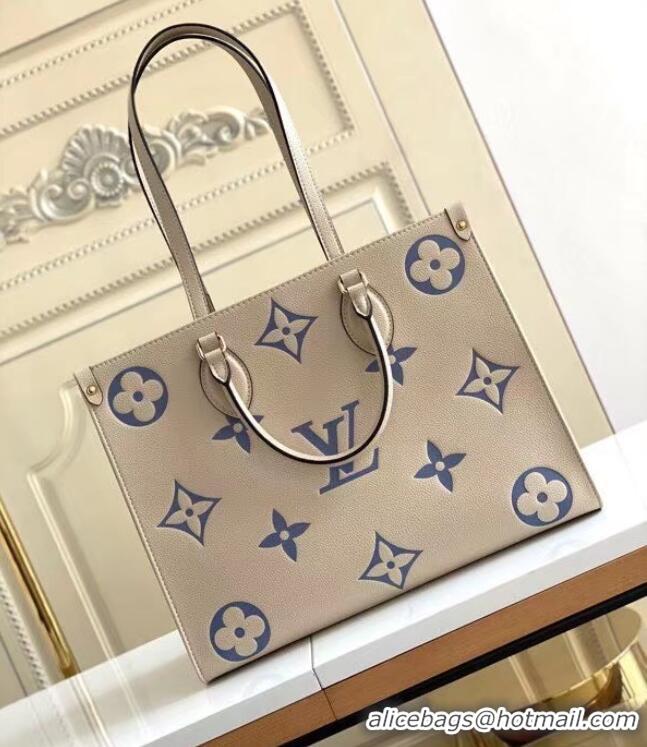 Well Crafted Louis Vuitton Monogram Empreinte ONTHEGO MM M45494 Cream & blue