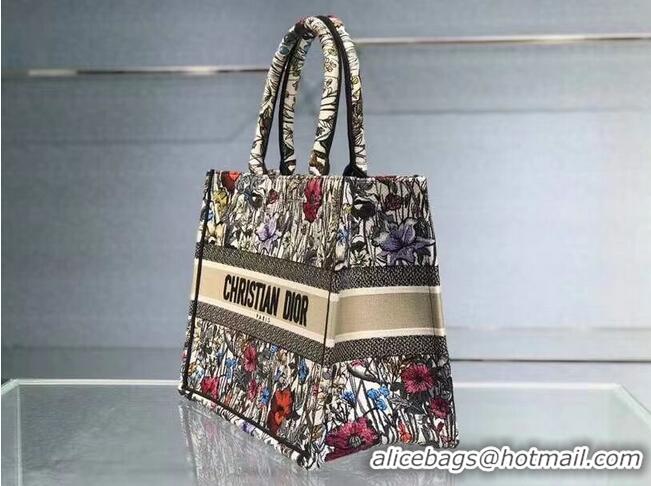 Trendy Design SMALL DIOR BOOK TOTE Multicolor Mille Fleurs Embroidery M1296Z