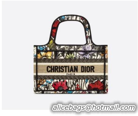 Buy Promotional MINI DIOR BOOK TOTE Multicolor Mille Fleurs Embroidery S5475Z