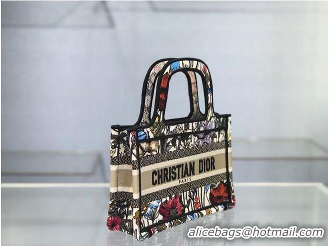 Buy Promotional MINI DIOR BOOK TOTE Multicolor Mille Fleurs Embroidery S5475Z