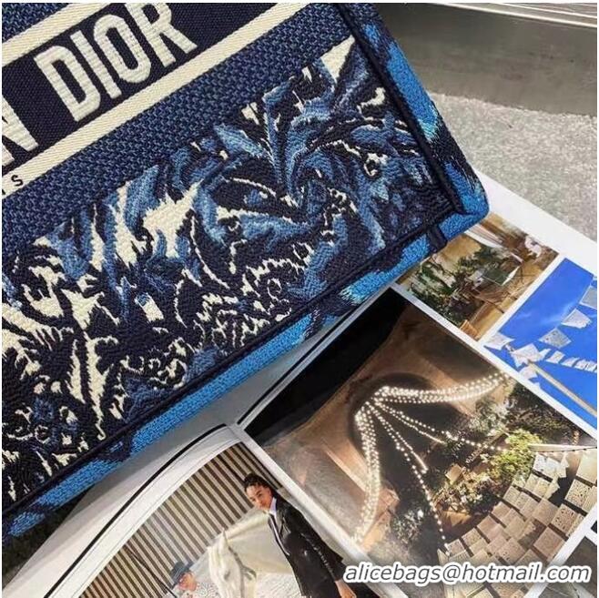 Unique Style DIOR BOOK TOTE Blue Dior Palms Embroidery M1287