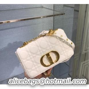 Super Quality Dior SMALL DIOR CARO BAG Soft Cannage Calfskin M9241 white