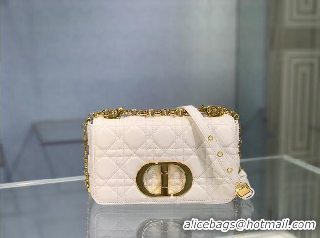 Super Quality Dior SMALL DIOR CARO BAG Soft Cannage Calfskin M9241 white