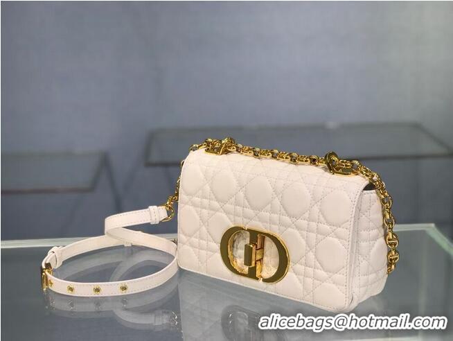 Super Quality Dior SMALL DIOR CARO BAG Soft Cannage Calfskin M9241 white