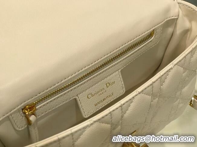 Super Quality Dior SMALL DIOR CARO BAG Soft Cannage Calfskin M9241 white