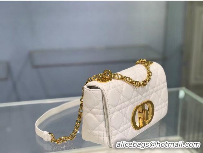 Super Quality Dior SMALL DIOR CARO BAG Soft Cannage Calfskin M9241 white