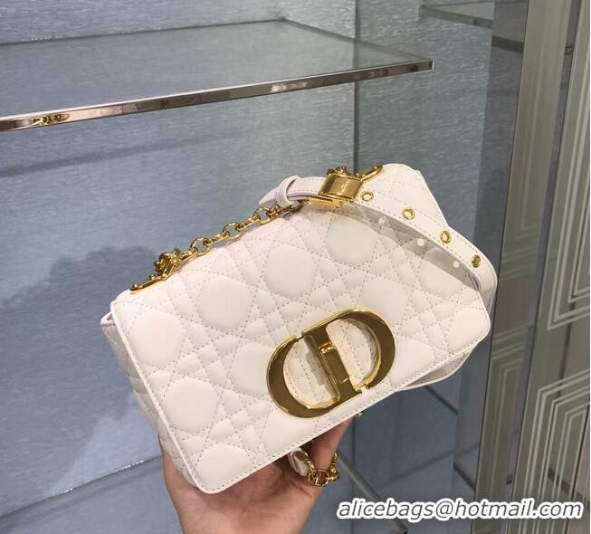 Super Quality Dior SMALL DIOR CARO BAG Soft Cannage Calfskin M9241 white