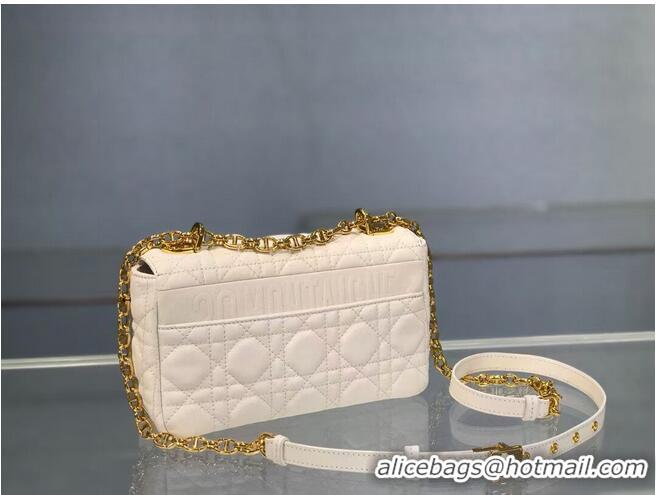 Super Quality Dior SMALL DIOR CARO BAG Soft Cannage Calfskin M9241 white