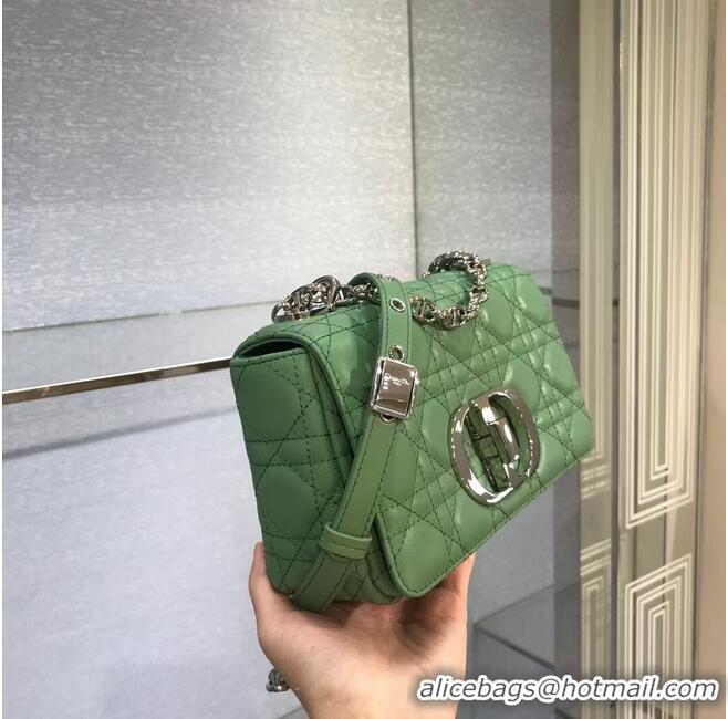 Buy Fashionable Dior SMALL DIOR CARO BAG Soft Cannage Calfskin M9241 green