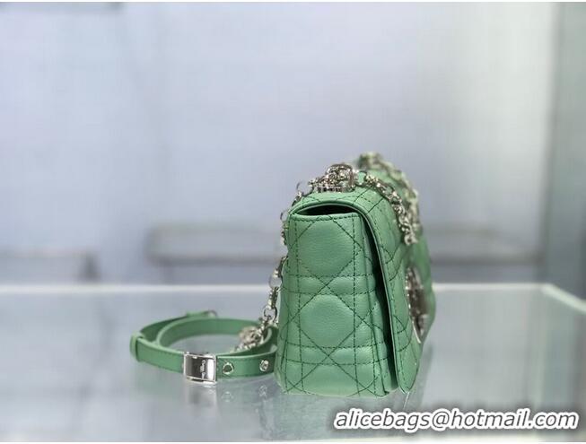 Buy Fashionable Dior SMALL DIOR CARO BAG Soft Cannage Calfskin M9241 green