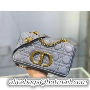 Popular Style Dior SMALL DIOR CARO BAG Soft Cannage Calfskin M9241 skyblue