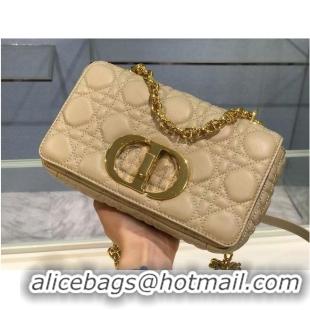 Good Product Dior SMALL DIOR CARO BAG Soft Cannage Calfskin M9241 apricot