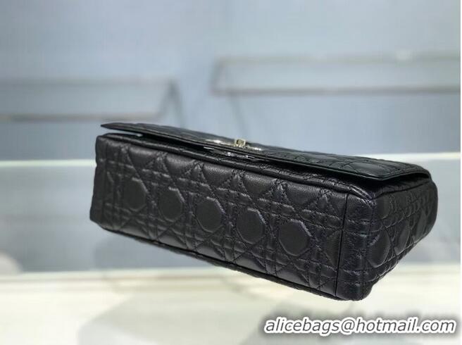 Best Quality LARGE DIOR CARO BAG Soft Cannage Calfskin M9243U black