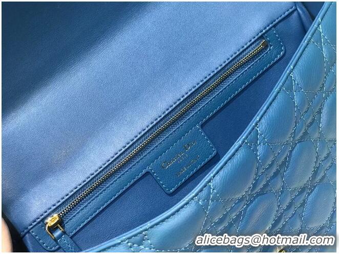 Classic Specials LARGE DIOR CARO BAG Soft Cannage Calfskin M9243U blue