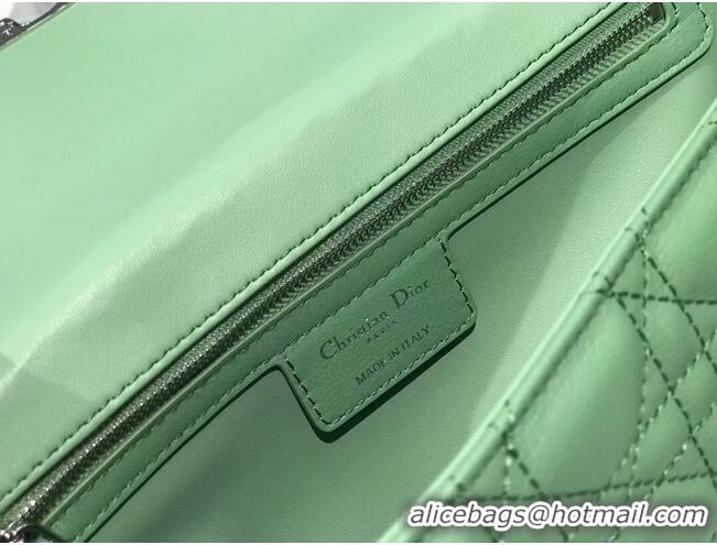 Super Quality LARGE DIOR CARO BAG Soft Cannage Calfskin M9243U green