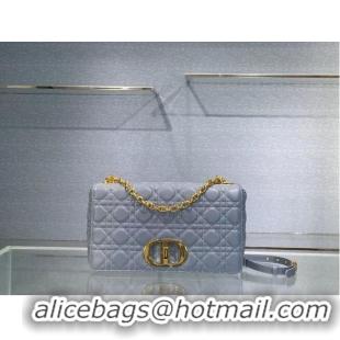 Best Price LARGE DIOR CARO BAG Soft Cannage Calfskin M9243U sky blue