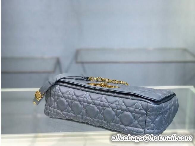 Best Price LARGE DIOR CARO BAG Soft Cannage Calfskin M9243U sky blue