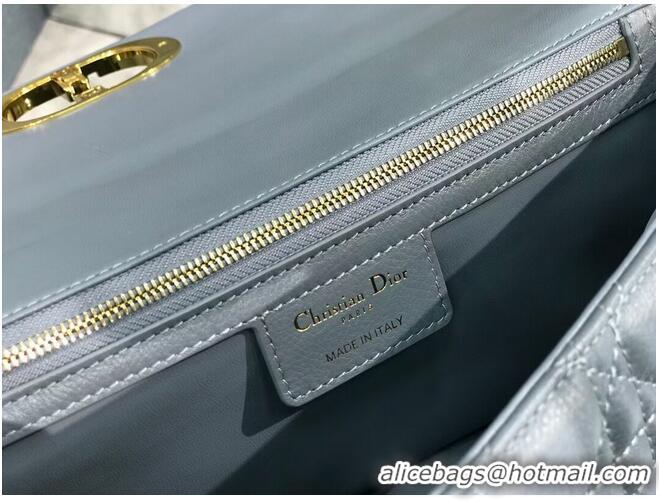 Best Price LARGE DIOR CARO BAG Soft Cannage Calfskin M9243U sky blue