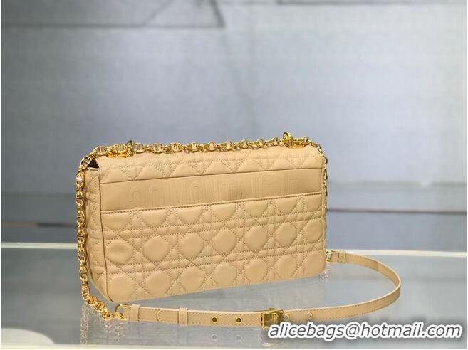 Low Price LARGE DIOR CARO BAG Soft Cannage Calfskin M9243U apricot