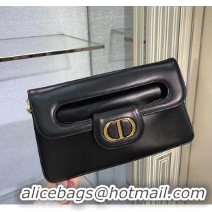 Buy Cheap DIOR MEDIUM DIORDOUBLE BAG Black Smooth Calfskin M8641U