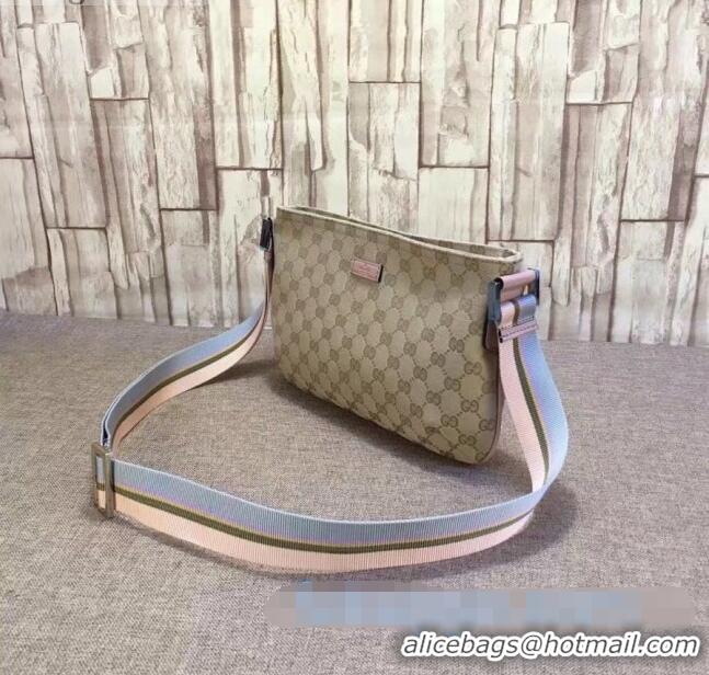 Top Grade Gucci GG Canvas Web Medium Shoulder Bag 189749 Light Beige 2021