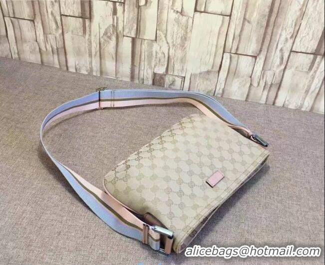 Top Grade Gucci GG Canvas Web Medium Shoulder Bag 189749 Light Beige 2021