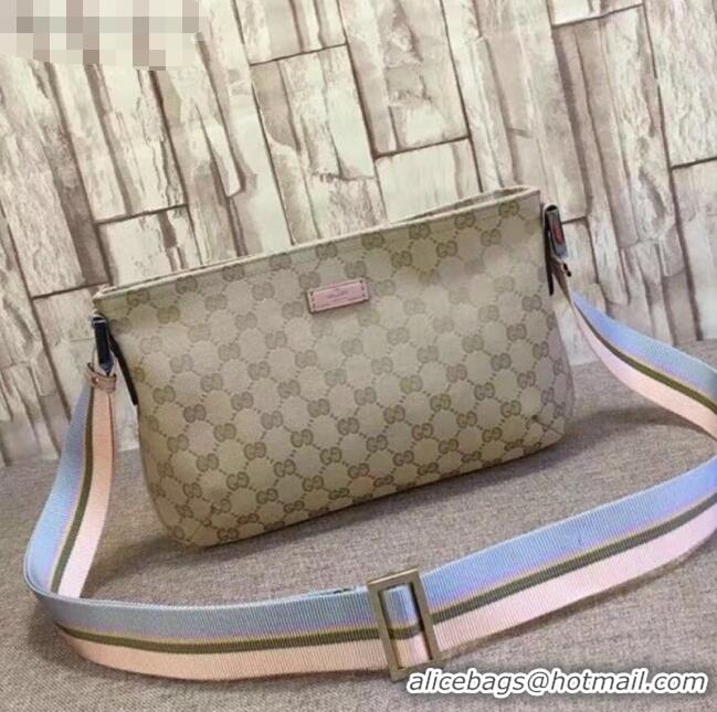 Top Grade Gucci GG Canvas Web Medium Shoulder Bag 189749 Light Beige 2021