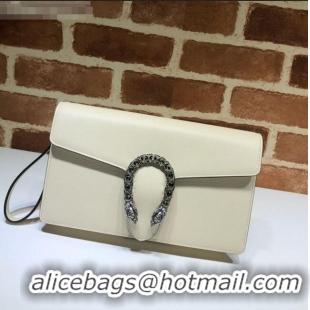 Unique Discount Gucci Dionysus Leather Clutch Bag 621197 White 2021