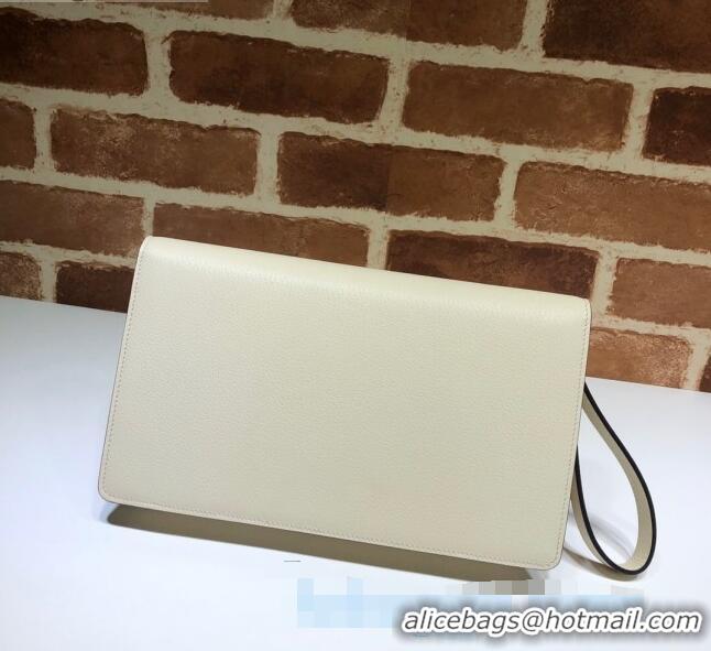 Unique Discount Gucci Dionysus Leather Clutch Bag 621197 White 2021